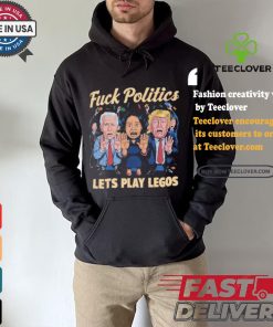 Kamala Harris Joe Biden And Donald Trump Fck Politics Lets Play Legos Maga America Politics Polo Athletic T shirt