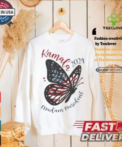 Kamala Harris Patriotic Butterfly For President We Are Not Going Back 2024 Harris Walz T shirt