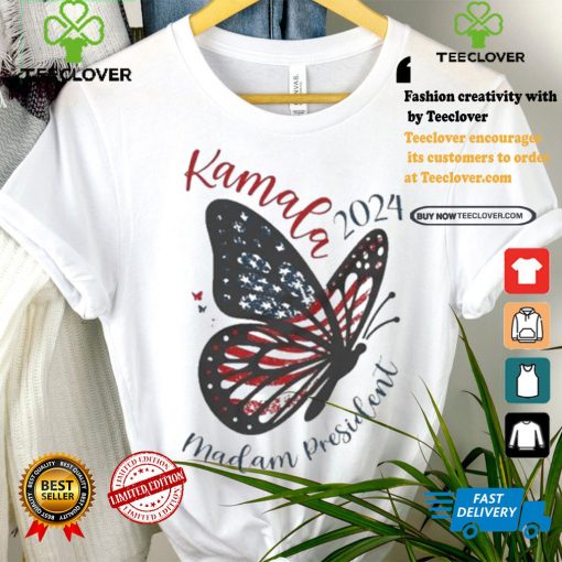 Kamala Harris Patriotic Butterfly For President We Are Not Going Back 2024 Harris Walz T shirt