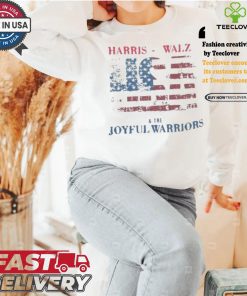 Kamala Harris Tim Walz Presidential Election 2024 USA The Joyful Warrior Flag T shirt