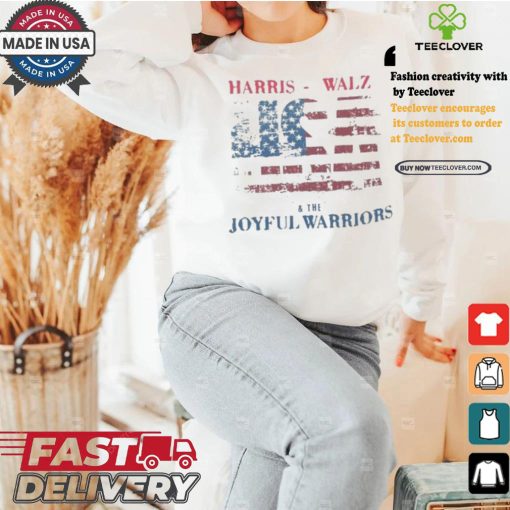 Kamala Harris Tim Walz Presidential Election 2024 USA The Joyful Warrior Flag T shirt
