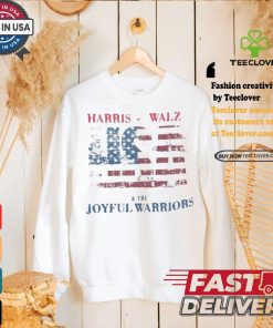Kamala Harris Tim Walz Presidential Election 2024 USA The Joyful Warrior Flag T shirt
