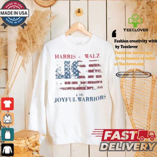 Kamala Harris Tim Walz Presidential Election 2024 USA The Joyful Warrior Flag T shirt