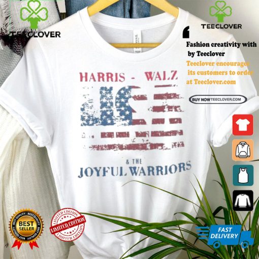 Kamala Harris Tim Walz Presidential Election 2024 USA The Joyful Warrior Flag T shirt