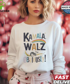 Kamala Harris Tim Walz Walz 2024 Peace Lgbt Kamala Walz Obviously! Shirt