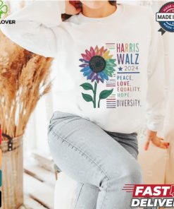 Kamala harris 2024 walz peace love shirt
