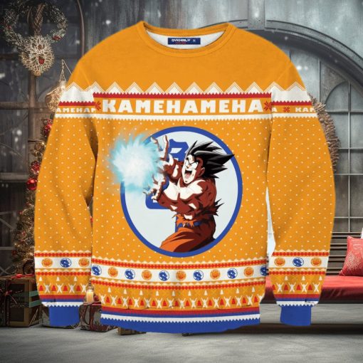 Kamehameha Christmas Unisex Wool Sweater Ugly Christmas Sweater 3D