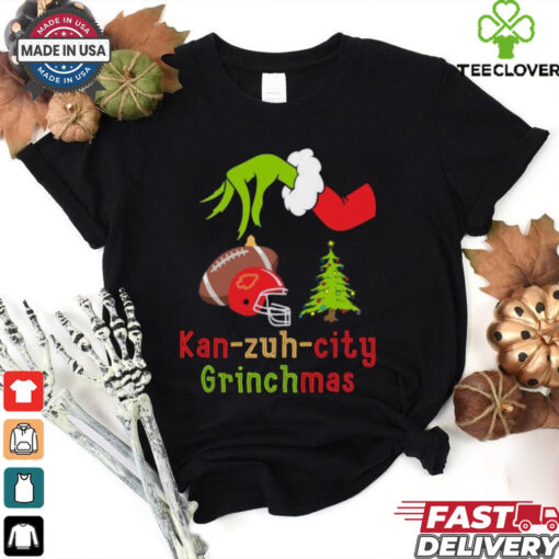 Kan Zuh City Football Grinchmas,Kansas City Football Grinchmas  Grinch Shirt