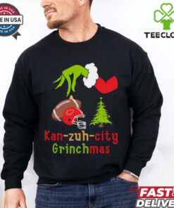 Kan Zuh City Football Grinchmas,Kansas City Football Grinchmas Grinch Shirt