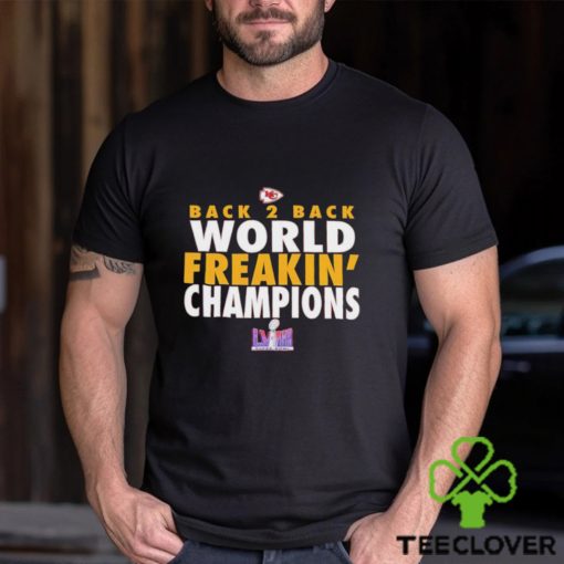 Kansas CIty Chiefs back 2 back World Freakin’ Champions shirt