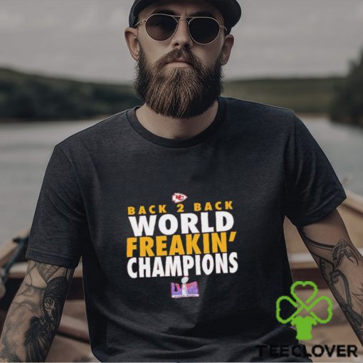Kansas CIty Chiefs back 2 back World Freakin’ Champions shirt