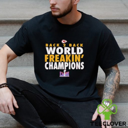 Kansas CIty Chiefs back 2 back World Freakin’ Champions shirt