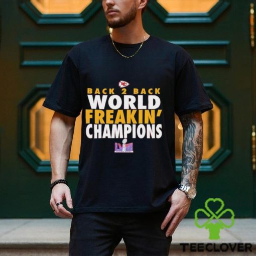 Kansas CIty Chiefs back 2 back World Freakin’ Champions shirt
