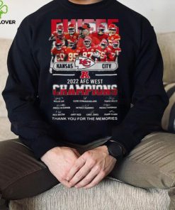 Kansas City Chiefs 2022 AFC West Champions Signatures Players Thank You For The Memories Shirt