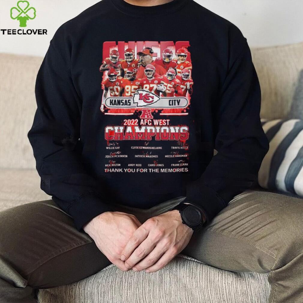 Kansas City Chiefs 2022 AFC West Champions Thank You For The Memories Signatures Shirt