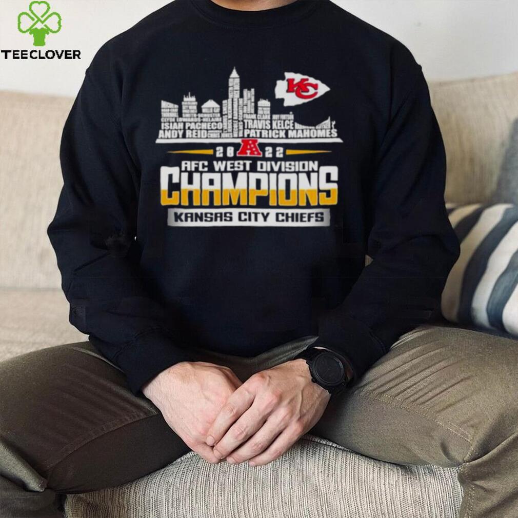 Kansas City Chiefs Player Name Skyline Afc West Division Champions 2022  shirt, hoodie, sweater and long sleeve