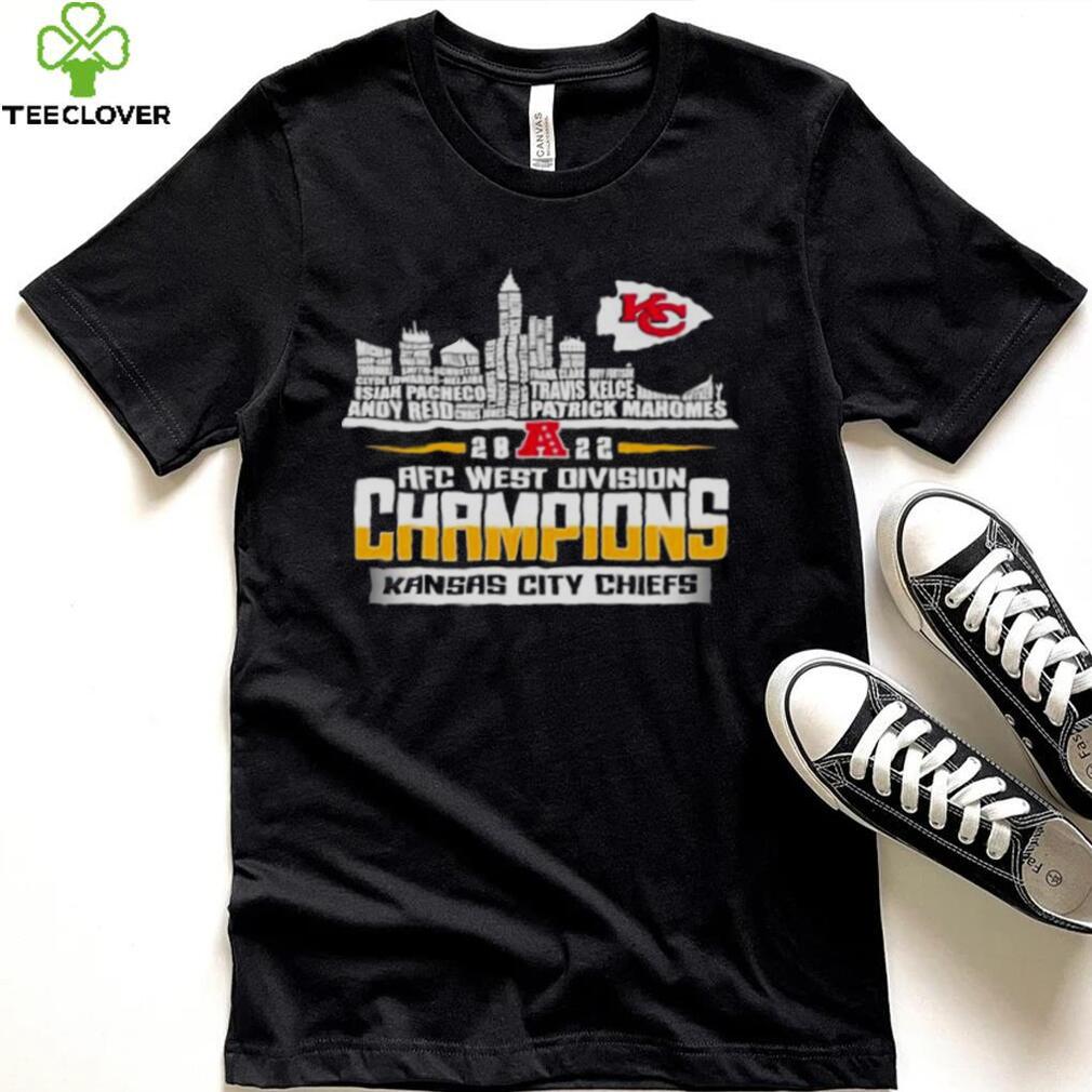 Kansas City Chiefs Name Players Skyline AFC West Division Champions 2022 T- shirt - Rosita Deal