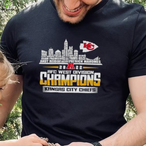 Kansas City Chiefs 2022 AFC west division Champions players name skyline hoodie, sweater, longsleeve, shirt v-neck, t-shirt