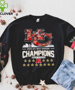 Kansas City Chiefs 2023 AFC West Division Champions back to back signatures shirt