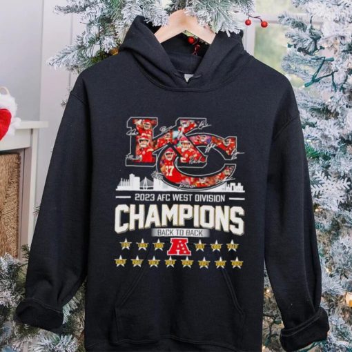 Kansas City Chiefs 2023 AFC West Division Champions back to back signatures hoodie, sweater, longsleeve, shirt v-neck, t-shirt