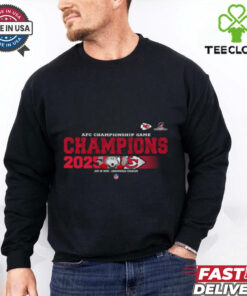 Kansas City Chiefs 2024 2025 AFC Championship Champions Logo With KC Wolf Mascot Unisex T Shirt