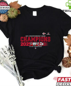 Kansas City Chiefs 2024 2025 AFC Championship Champions Logo With KC Wolf Mascot Unisex T Shirt