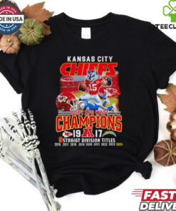 Kansas City Chiefs 2024 AFC West Champions 9 Straight Division titles mascot shirt