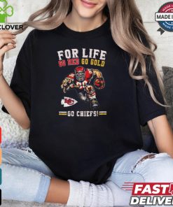 Kansas City Chiefs 2024 For Life Go Red Go Gold Go Chiefs Mascot Shirt