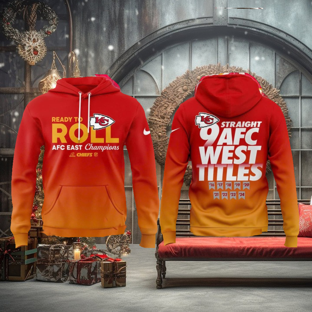 Kansas City Chiefs 2024 Ready To Roll AFC West Champions Hoodie, Kansas City Chiefs 2024 Ready To Roll AFC West Champions Hoodie,
