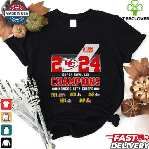 Kansas City Chiefs 2024 Super Bowl LIX Champions 5time shirt