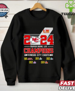 Kansas City Chiefs 2024 Super Bowl LIX Champions 5time shirt