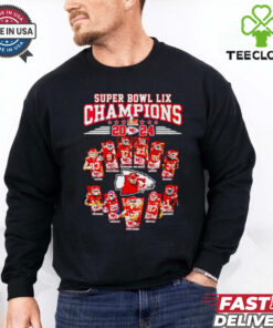 Kansas City Chiefs 2024 Super Bowl LIX Champions celebration signature shirt