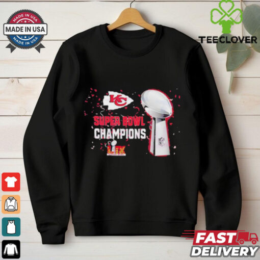 Kansas City Chiefs 2025 Super Bowl LIX Champions NFL Trophy Graphic Shirt