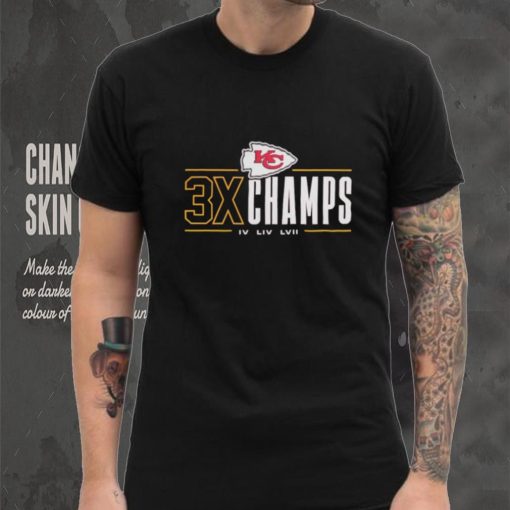 Kansas City Chiefs 3x Champs IV LIV LVII shirt