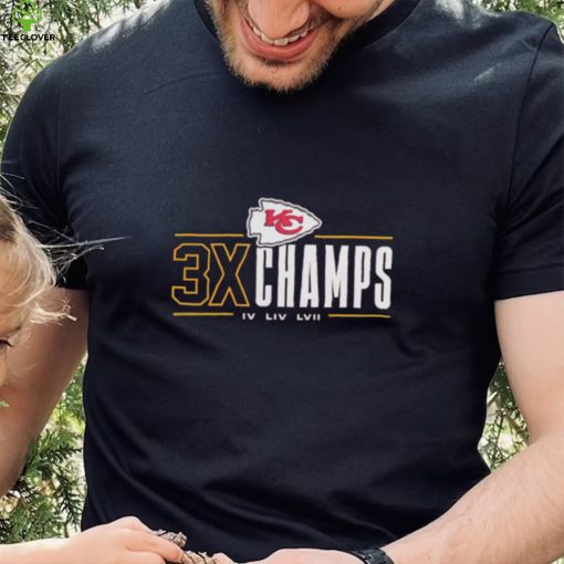 Kansas City Chiefs 3x Champs IV LIV LVII shirt