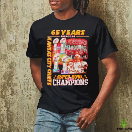 Kansas City Chiefs 4 X Super Bowl Champions 65 Years 1959 2024 graphic shirt