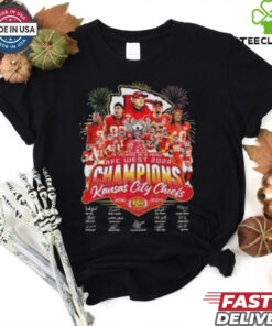 Kansas City Chiefs 9 Years In A Row AFC West 2016 2024 Champions All Players Signatures shirt