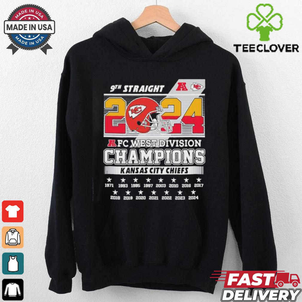 Kansas City Chiefs 9th straight AFC West Division Champions 2024 shirt Kansas City Chiefs 9th straight AFC West Division Champions 2024 shirt