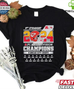 Kansas City Chiefs 9th straight AFC West Division Champions 2024 shirt