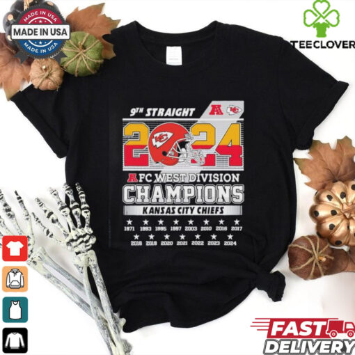 Kansas City Chiefs 9th straight AFC West Division Champions 2024 shirt