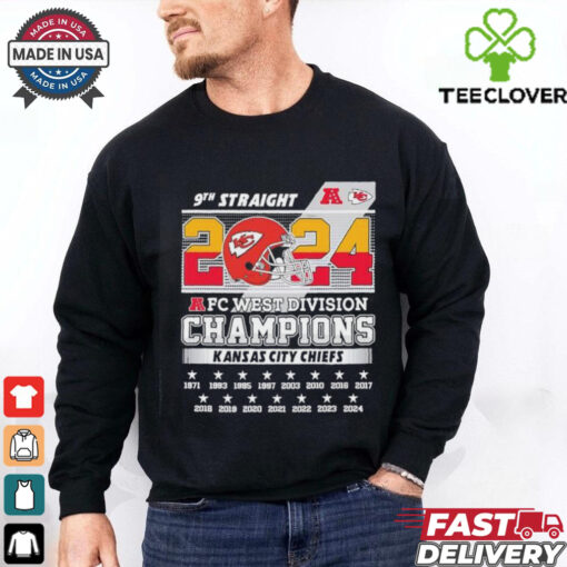 Kansas City Chiefs 9th straight AFC West Division Champions 2024 shirt