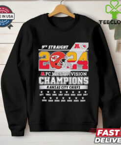 Kansas City Chiefs 9th straight AFC West Division Champions 2024 shirt