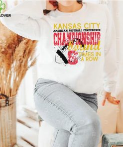Kansas City Chiefs American Football Conference Championship Bound times in a row 2024 t hoodie, sweater, longsleeve, shirt v-neck, t-shirt