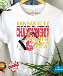 Kansas City Chiefs American Football Conference Championship Bound times in a row 2024 t hoodie, sweater, longsleeve, shirt v-neck, t-shirt