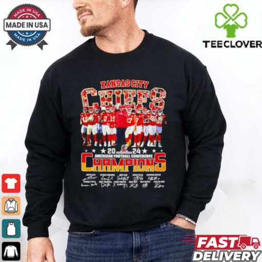 Kansas City Chiefs American football Conference Champions signatures shirt