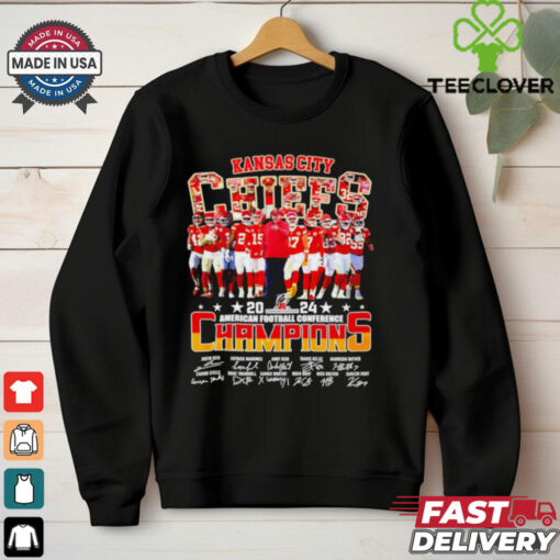 Kansas City Chiefs American football Conference Champions signatures shirt