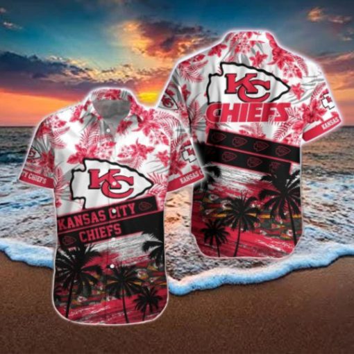 Kansas City Chiefs And Beach Short Casual Full Printing Hawaiian Shirt