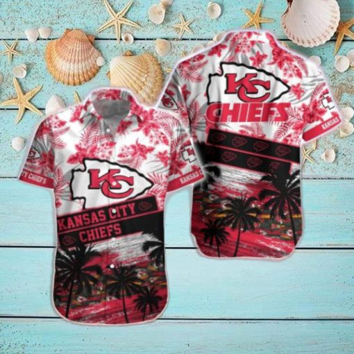 Kansas City Chiefs And Beach Short Casual Full Printing Hawaiian Shirt