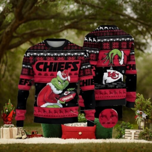 Kansas City Chiefs And Grinch Ugly Christmas Sweater