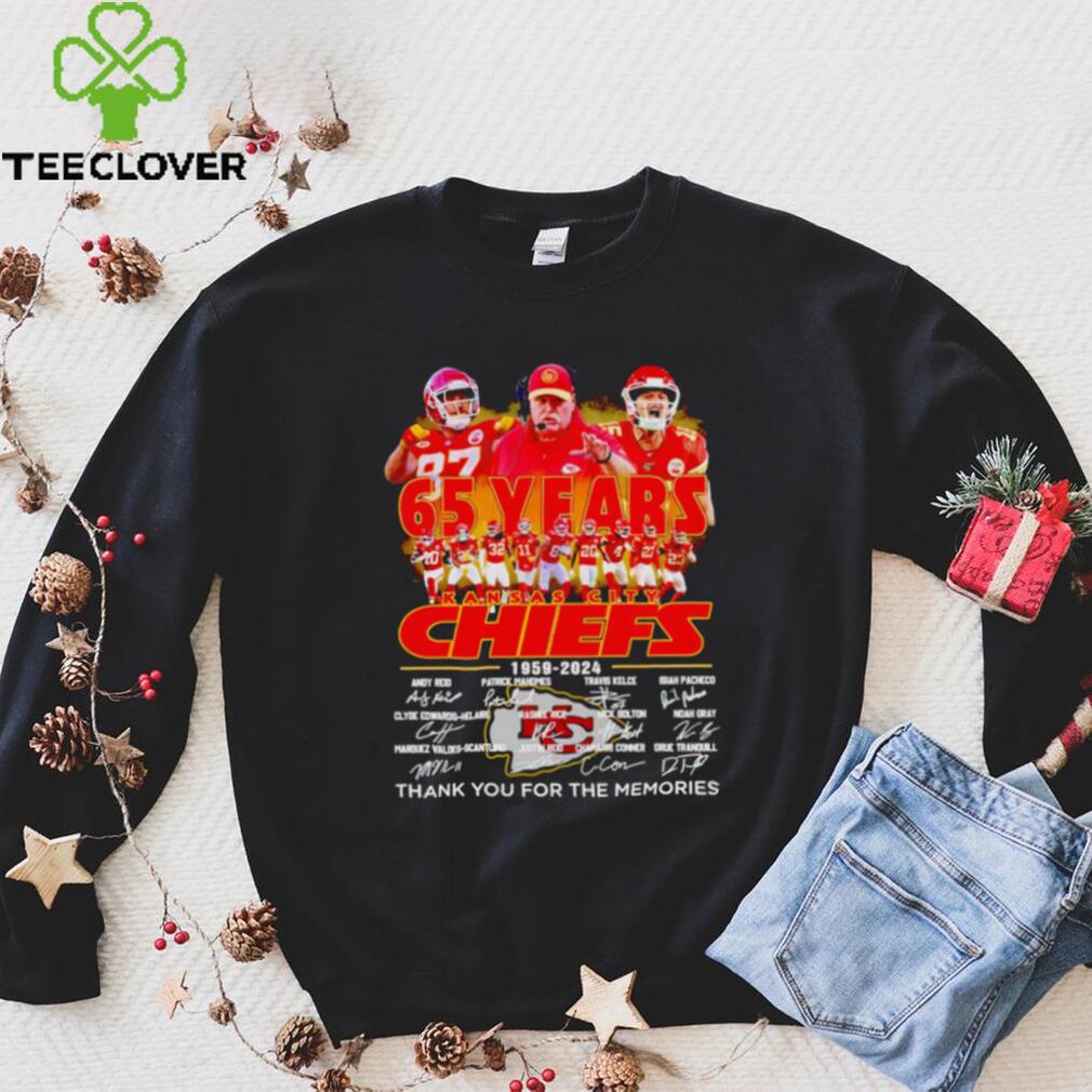 Kansas City Chiefs Andy Reid 65 years 1959 – 2024 thank you for the memories t shirt Kansas City Chiefs Andy Reid 65 years 1959 – 2024 thank you for the memories t shirt